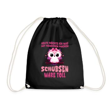Aujourd’hui, je veux pousser les gens à hibou - Sac de sport léger - noir - Devant