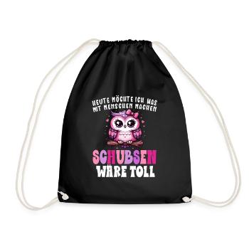 Aujourd’hui, je veux pousser les gens à hibou - Sac de sport léger - noir - Devant