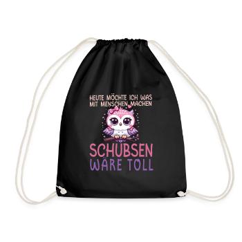Aujourd’hui, je veux pousser les gens à hibou - Sac de sport léger - noir - Devant
