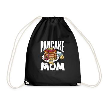 Funny Pancake Lover Gift - Drawstring Bag - black - Front