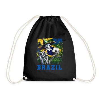 Brasilien Brazil shirt Brasilianer Rio de Janeirao - Turnbeutel - Schwarz - Vorne