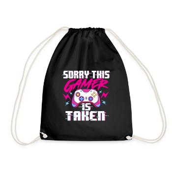 Désolé, ce joueur est pris - Couple Amateur de jeux - Sac de sport léger - noir - Devant