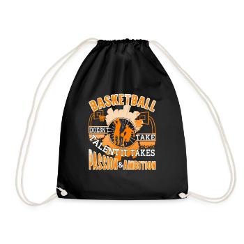 Basketball Doesn't Take Talent - Drawstring Bag - black - Front