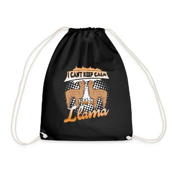 I Can't Keep Calm I am A Llama - Drawstring Bag - black - Front