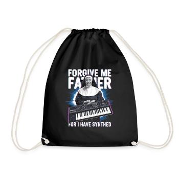 Forgive Me Father For I Have Synthed Funny Synth - Turnbeutel - Schwarz - Vorne