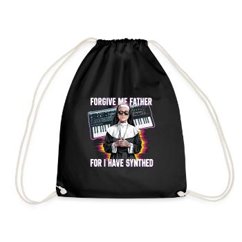 Forgive Me Father For I Have Synthed Funny Synth - Turnbeutel - Schwarz - Vorne