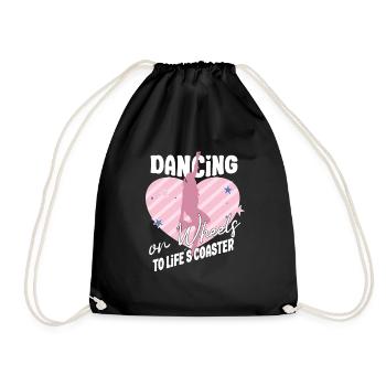 Roller Skating Skate Dancing on Wheels Gifts - Turnbeutel - Schwarz - Vorne