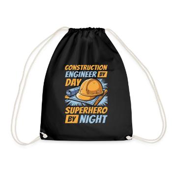 Civil engineer - Drawstring Bag - black - Front