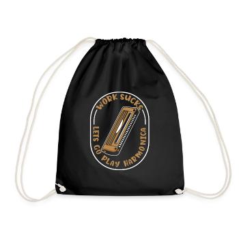 Harmonica - Drawstring Bag - black - Front