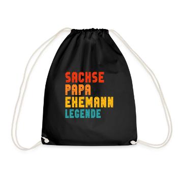 Saxon, Dad, Husband, Legend - Drawstring Bag - black - Front