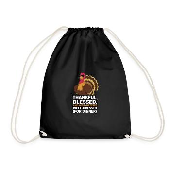 Dinde drôle de Thanksgiving - Sac de sport léger - noir - Devant