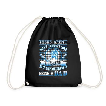Love Being A Fencing Dad - Drawstring Bag - black - Front