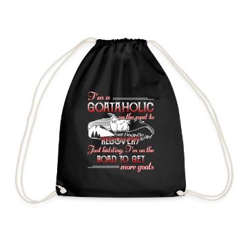 I'm A Goataholic On The Road To Recovery - Drawstring Bag - black - Front