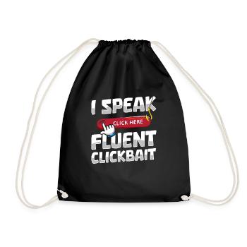 Blogger Blogging - Drawstring Bag - black - Front