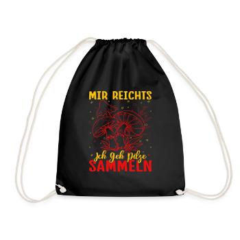 Chasse aux champignons J’en ai assez Je vais cueillir des champignons - Sac de sport léger - noir - Devant