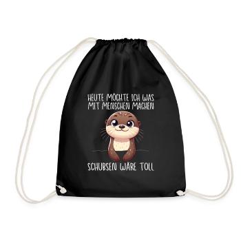 Aujourd’hui, j’ai envie de faire quelque chose avec les gens Push - Sac de sport léger - noir - Devant