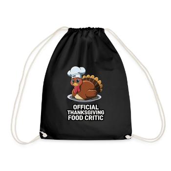 Dinde drôle de Thanksgiving - Sac de sport léger - noir - Devant