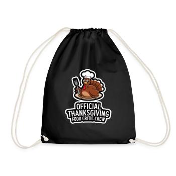 Dinde drôle de Thanksgiving - Sac de sport léger - noir - Devant