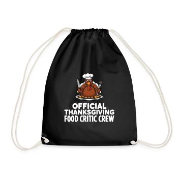 Lustiger Thanksgiving Truthahn - Turnbeutel - Schwarz - Vorne
