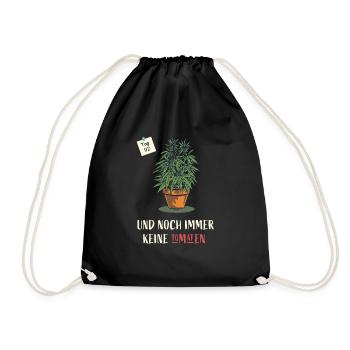 Cannabis - Drawstring Bag - black - Front