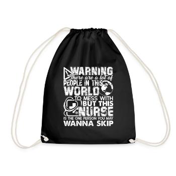 Nurse Don't Mess With Nurse - Drawstring Bag - black - Front