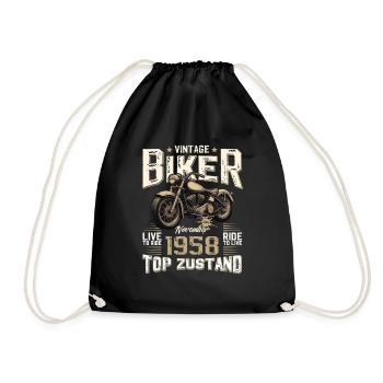 66ème anniversaire Motard Novembre 1958 Motard - Sac de sport léger - noir - Devant