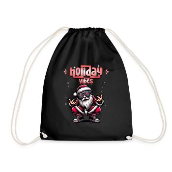 Santa Claus is dancing on xmas Christmas funny - Turnbeutel - Schwarz - Vorne