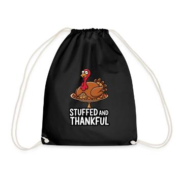 Lustiger Thanksgiving Truthahn - Turnbeutel - Schwarz - Vorne