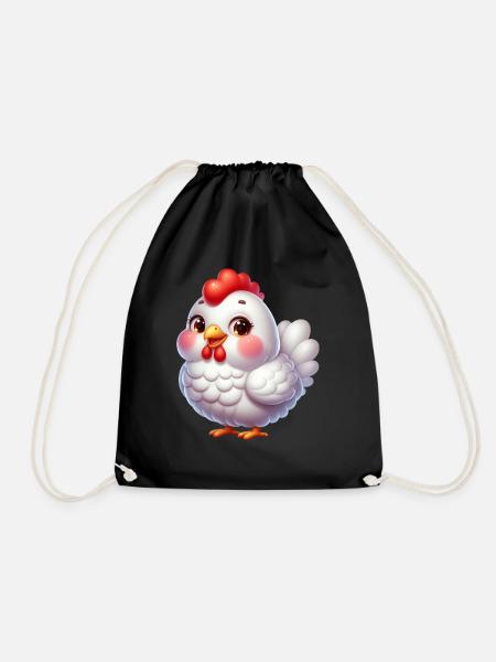 Chicken / Hünchen - Turnbeutel - Schwarz