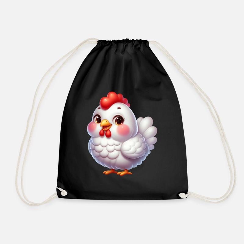 Chicken / Hünchen - Turnbeutel - Schwarz