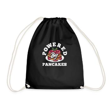 Funny Pancake Lover Gift - Drawstring Bag - black - Front