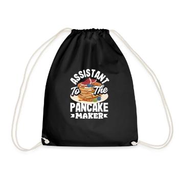 Lustiges Pfannkuchenliebhaber Geschenk - Turnbeutel - Schwarz - Vorne