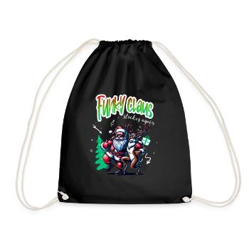 Santa Claus is dancing on xmas Christmas funny - Turnbeutel - Schwarz - Vorne