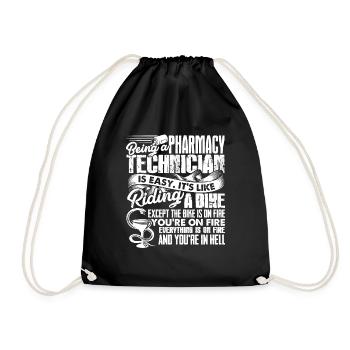 Pharmacy Technician Being A Pharmacy Technician - Drawstring Bag - black - Front
