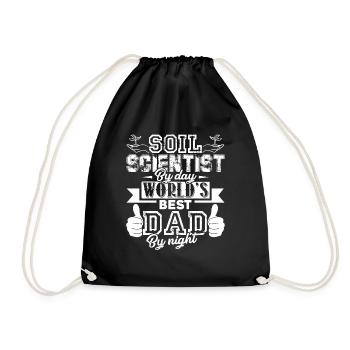 Soil Scientist Soil Scientist Dad - Drawstring Bag - black - Front