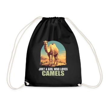 Camel Kamele Kamel - Turnbeutel - Schwarz - Vorne