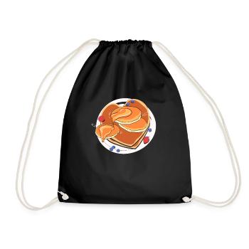 Lustiges Pfannkuchenliebhaber Geschenk - Turnbeutel - Schwarz - Vorne