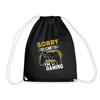 I'm Gaming Video Games Funny Gamer for Boys Teen - Drawstring Bag - black - Front