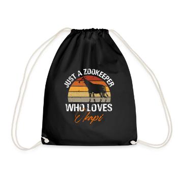 juste un gardien de zoo qui aime l’okapi Design pour un - Sac de sport léger - noir - Devant