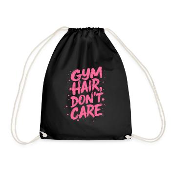 HAARE IM FITNESSSTUDIO - Turnbeutel - Schwarz - Vorne