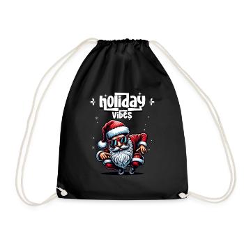 Santa Claus is dancing on xmas Christmas funny - Turnbeutel - Schwarz - Vorne