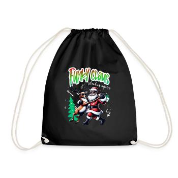 Santa Claus is dancing on xmas Christmas funny - Turnbeutel - Schwarz - Vorne