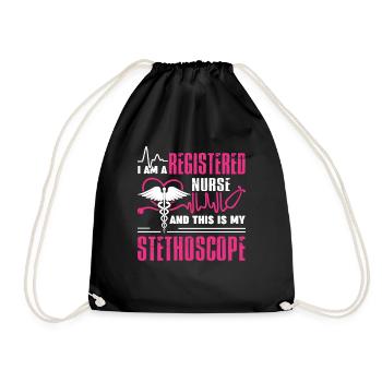 Registered Nurse I am A Registered Nurse - Drawstring Bag - black - Front