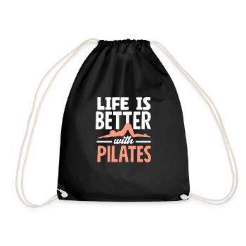 La vie est meilleure avec le Pilates - Sac de sport léger - noir - Devant