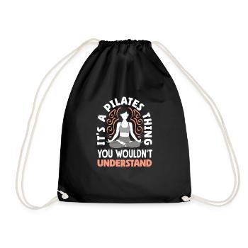 Pilates is only understood by real fans - Drawstring Bag - black - Front