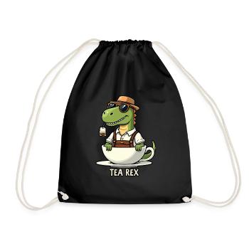 Tea Rex - Turnbeutel - Schwarz - Vorne