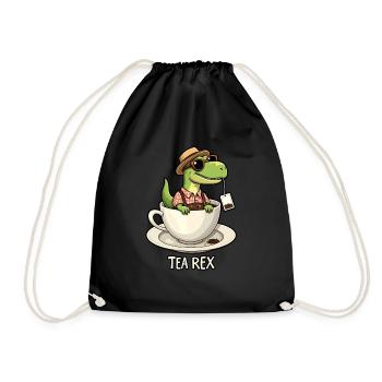 Tea Rex Tyrannosaurus Rex - Turnbeutel - Schwarz - Vorne