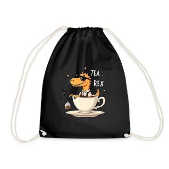 Tea Rex - Turnbeutel - Schwarz - Vorne
