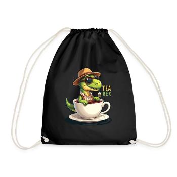 Tea Rex Tyrannosaurus Rex Lederhosn - Turnbeutel - Schwarz - Vorne