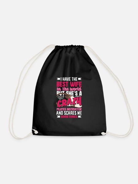 Beste Ehefrau Crazy Pilates Trainerin - Turnbeutel - Schwarz